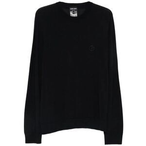 Giorgio Armani Men Logo Embroidered Wool Sweater